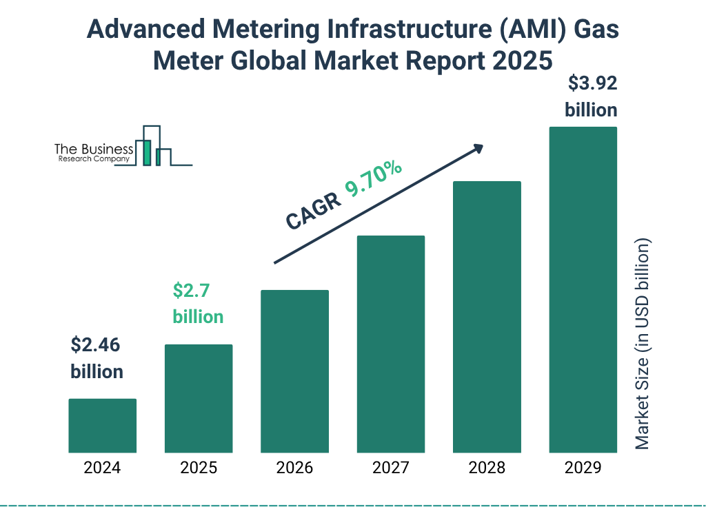 Advanced Metering Infrastructure (AMI) Gas Meter Market Size and growth rate 2025 to 2029: Graph