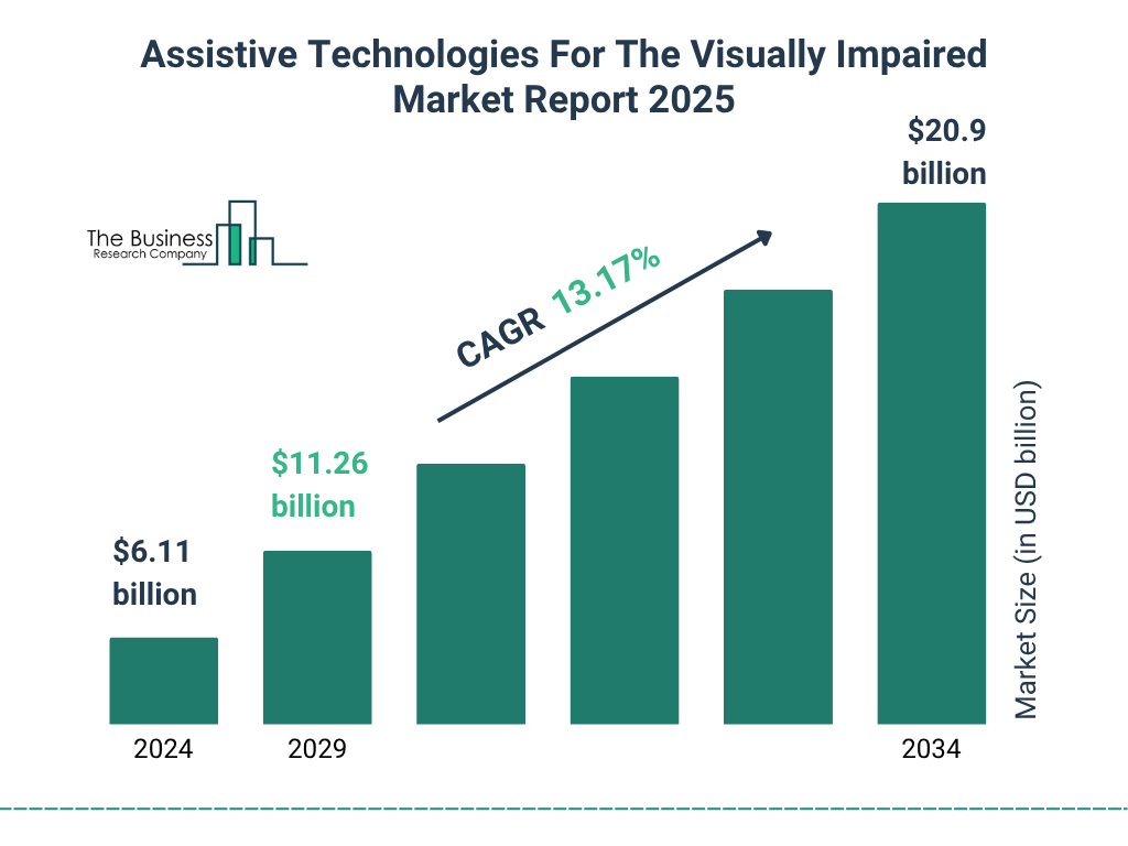 Assistive Technologies For The Visually Impaired Market Size and growth rate 2025 to 2029: Graph