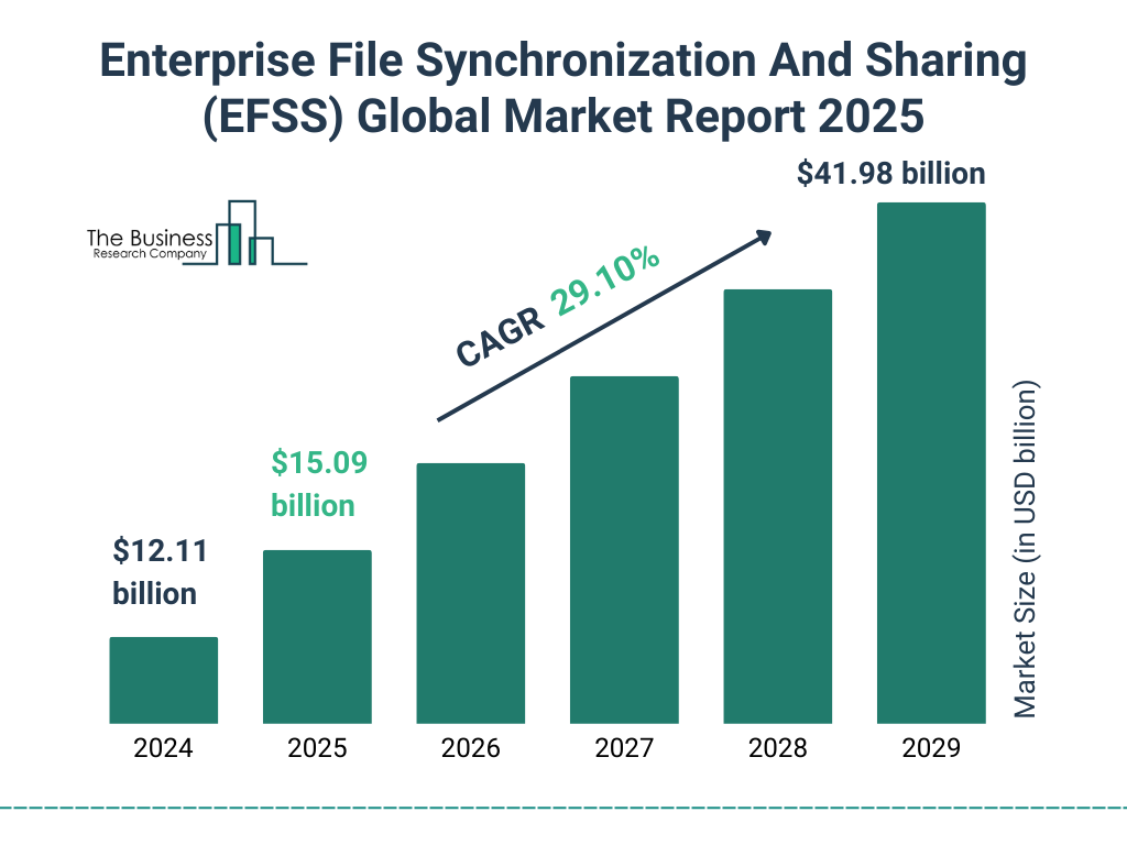 Enterprise File Synchronization And Sharing (EFSS) Market Size and growth rate 2025 to 2029: Graph