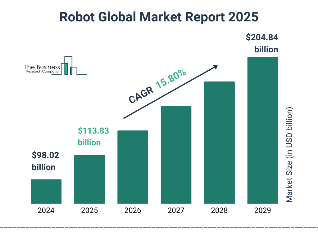 Robot Market Size and growth rate 2025 to 2029: Graph