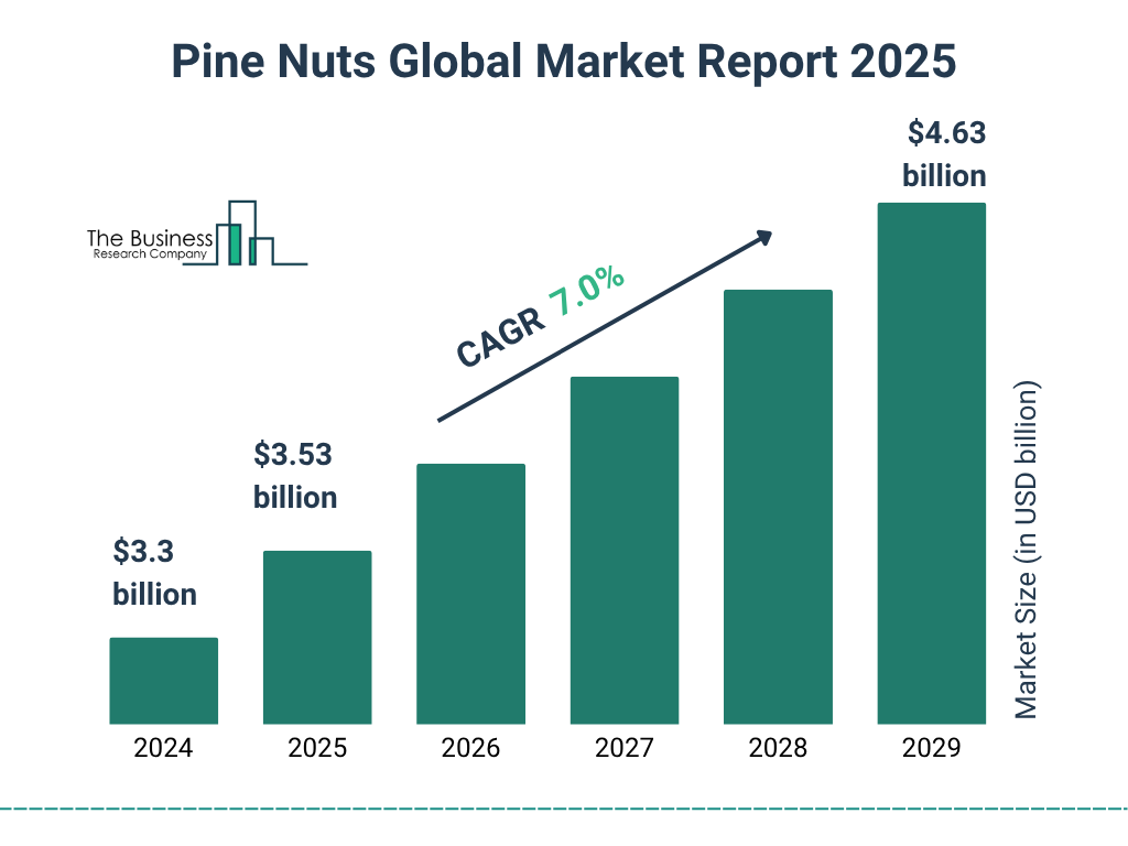 Pine Nuts Market Size and growth rate 2025 to 2029: Graph