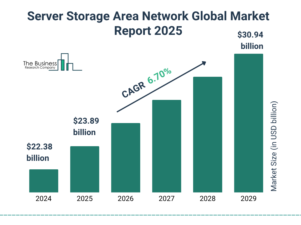 Server Storage Area Network Market Size and growth rate 2025 to 2029: Graph