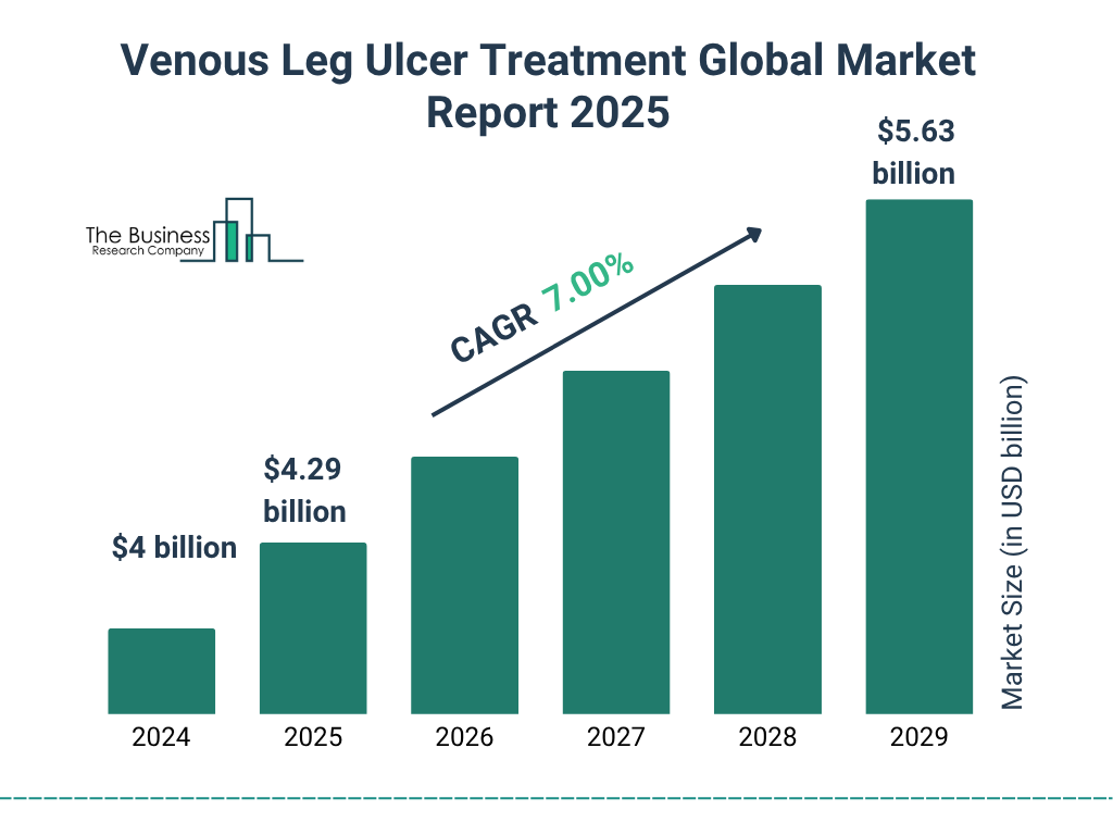 Venous Leg Ulcer Treatment Market Size and growth rate 2025 to 2029: Graph