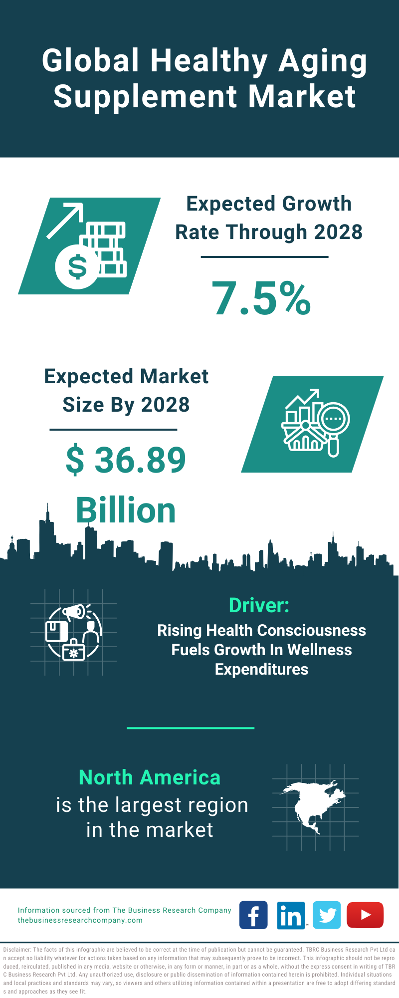 Global Healthy Aging Supplement Market Infographic