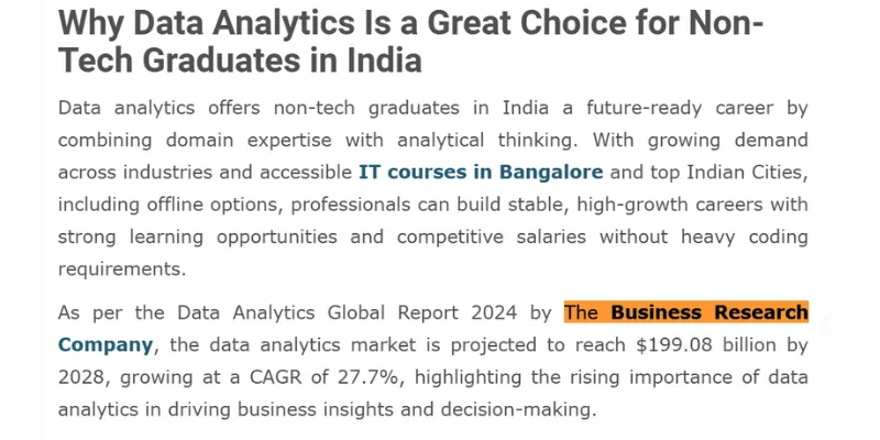 Data Analytics Market Outlook