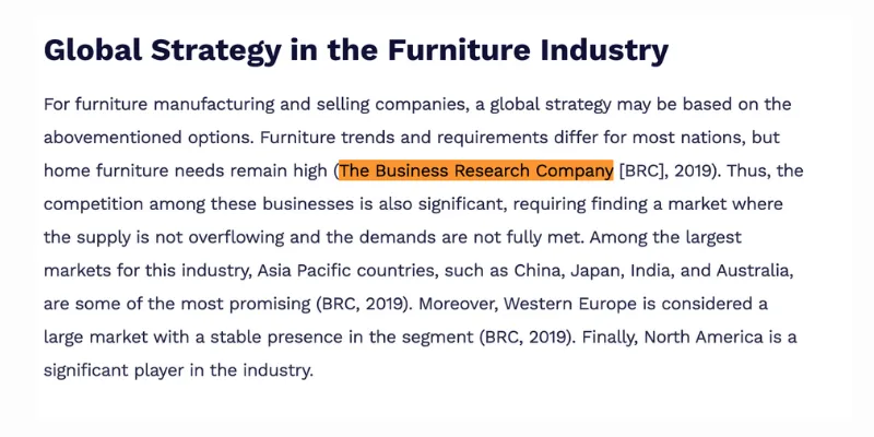 Furniture Market Overview