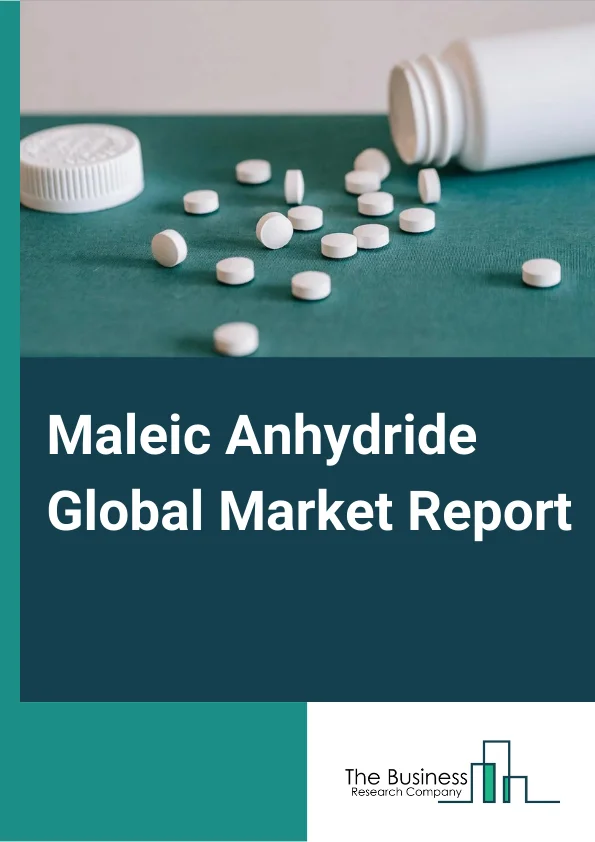 Maleic Anhydride Global Market Report 2024 – By Type (Solid Maleic Anhydride, Molten Maleic Anhydride ), By Raw Material (Benzene, N-Butane ), By Application (Unsaturated Polyester Resin, Copolymers, Lubricant Additives, Alkyl Succinic Anhydrides, Malic Acid, Fumaric Acid ), By End User (Construction, Automobile, Food and Beverage, Oil Products, Electronics, Personal Care, Pharmaceuticals, Agriculture) – Market Size, Trends, And Global Forecast 2024-2033